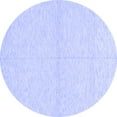 thumbnail image 1 of Ahgly Company Indoor Round Solid Blue Modern Area Rugs, 3' Round, 1 of 4