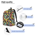 thumbnail image 4 of Lsque Angry Shark Pattern Pattern Canvas Daypack, Durable Backpack, High-quality Versatile Backpack,Vintage Compact Backpack-Medium, 4 of 6