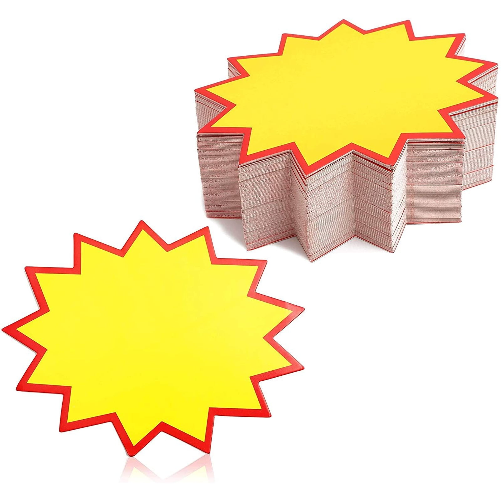 Gofypel Starburst Sign Cards Sale Paper Signs Price Burst Signs Blank Star Retail Sale Labels Sales Price Tags for Retail Store Real Estate Supermarket Stores 90 Pcs Fundraising Garage Sales