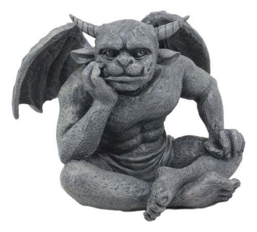Winged Gargoyle Sculpture Resin Statue 12 Inch Tall Medieval Collectible 