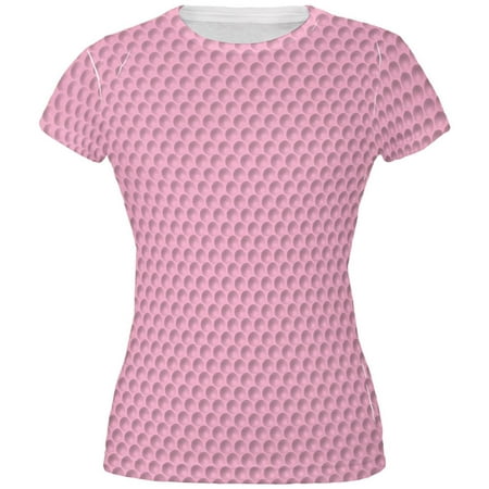 Golf Ball Costume Pink All Over Juniors T-Shirt - Small