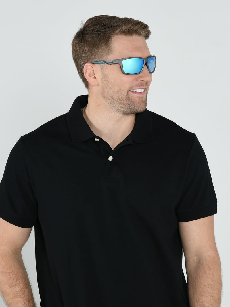 Foster Grant Ironman Matte Grey Wrap-Around Sunglasses UVA-UVB