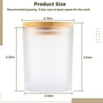 thumbnail image 2 of Frosted Glass Candle Jars, 12 Pack Candle DIY Glass Jars with Bamboo Lids, 10oz Empty Candle Tins Thick Glass for Making Candles, Dried Flowers, Spice, Tea, Essential Oil Containers, Dishwasher Safe, 2 of 6