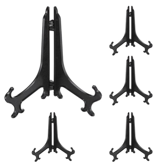 8" Acrylic Plate Stands for Display Stand Plate Holder Black 5Pcs