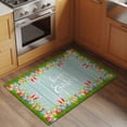 thumbnail image 3 of Happy Easter Bathroom Rug Washable 2x3 Entryway Rug Non Slip Cute Rabbit Ears Eggs Grass Wooden Grain Front Door Mat Low Pile Indoor Doormat Throw Floor Carpet for Kitchen Bedroom Entrance, 3 of 7