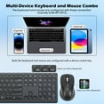 thumbnail image 3 of CITLLA M9300 Wireless Keyboard Mouse Combo, Scissor-Switch Keys, 2-in-1 USB Receiver and Dual Bluetooth, Multi Device Silent Design for PC, Computer, Laptop, MacBook and iPad., 3 of 7