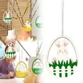 thumbnail image 2 of (Clearance) pdqouc Easter Bunny Logo Hanging Wall Easter Egg Bunny Wooden Door Sign Cute Easter Bunny Theme Door Window Hanging Decorations Indoor Outdoor Spring Decor, 2 of 7
