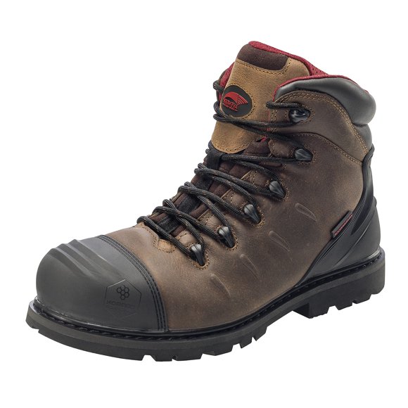 FSI FOOTWEAR SPECIALTIES INTERNATIONAL mens 6" Leather Carbon Comp Toe Waterproof Eh Slip Resistant Boot, Brown, 17 US
