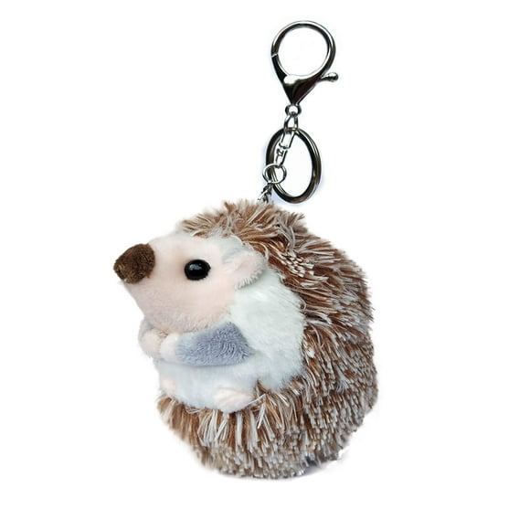 LOXASUM Hedgehog Plush Keychain Stuffed Animal Cute Fashion Accessory Backpack Clips 3.93 inch Christmas Birthday for Adult (1 PC)