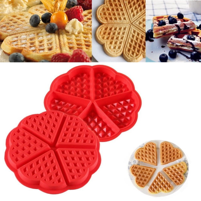 Fiudx Molde para Gofres, Bandeja Antiadherente para Hornear, Molde para Muffins Fácil de Limpiar, Molde para Chocolate Apto para Lavavajillas, Apto para Horno y Microondas, Ideal para Entusiastas de