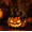 Midnight Cat, variant on Ktlvex Enchanted Halloween Pumpkin LED Resin Figurine Fantasy Dragon Light Up Decor Indoor Handcrafted Resin Figurine Halloween Mantel Table Decor (B)
