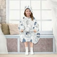 thumbnail image 7 of FORMRS Wearable Blanket Hoodie with Sleeves for Kids Cozy Flannel Sweatshirt, Cartoon Snowmen, 7 of 7