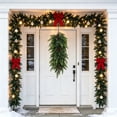 thumbnail image 5 of Clearance Under $3, Artificial Teardrop Swag Hanging Greenery Faux Pine and Cedar Accent with Cones for Front Door Mantel and Window Decor, 61cm(A), 5 of 5