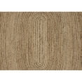 thumbnail image 7 of 7â€™ Brown Oval Shaped Jute Area Rug, 7 of 7
