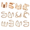thumbnail image 3 of 12 pendientes modernos tipo ear cuff, surtidos, sin bisutería Oro rosa, 3 of 8