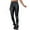 Black, variant on GJSYRH Women's High Waist Leather Leggings High Waist Leather Tights with Front Button Detail for a Sleek