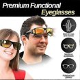 thumbnail image 4 of Lunettes de Pénétration Infrarouges Exquisite, Lunettes de Sécurité pour Conduite Vision Nocturne, Lunettes Haute Protection, Lunettes de Soleil Classiques Rétro pour Hommes Femmes, 4 of 5