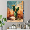 thumbnail image 4 of Midwestern Cactus Canvas Print, Western Desert Art, Premium Wall Decor, Ready to hang, 4 of 8