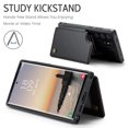 thumbnail image 4 of Dteck for Samsung Galaxy S23 Ultra Case with Card Holder, Magnetic Durable Leather Wallet Case for Women Men with RFID Blocking Kickstand Shockproof Cover for Galaxy S23 Ultra,Black, 4 of 10