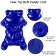 thumbnail image 3 of Reflective Cozy Waterproof Windproof Dog Snowsuit Cute Warm Fleece Padded Cold Weather Pet Clothes - Sky Blue Four-leg Style,M, 3 of 7
