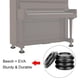 thumbnail image 5 of Almohadillas redondas para pasteles de piano de Haya, reduce los golpes con eva antideslizante para piano vertical, 5 of 7