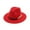 Red, variant on MANHUJI Top Hats Women'S Wide Brim Fedora Panama Hat With Metal Belt Buckle Coloured Grace (Red,One Size)