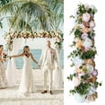 thumbnail image 2 of Fichiouy 3.28Ft Artificial Flowers Garland Hanging Silk Rose Vines Flowers Plants Wedding Event Background Decor, 2 of 10