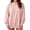 Pink, variant on Women's Gingham Check Contrast Sweatshirt Ghalytn Mock Neck Drop Shoulder Loose Pullover Top