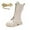 Z9 White, variant on REDARER Girls Flat Boots, Comfortable Soft Sole Leather Princess Boots, Fashion Knee High Shoes for Everyday Wear,Size:11-11.5 Years