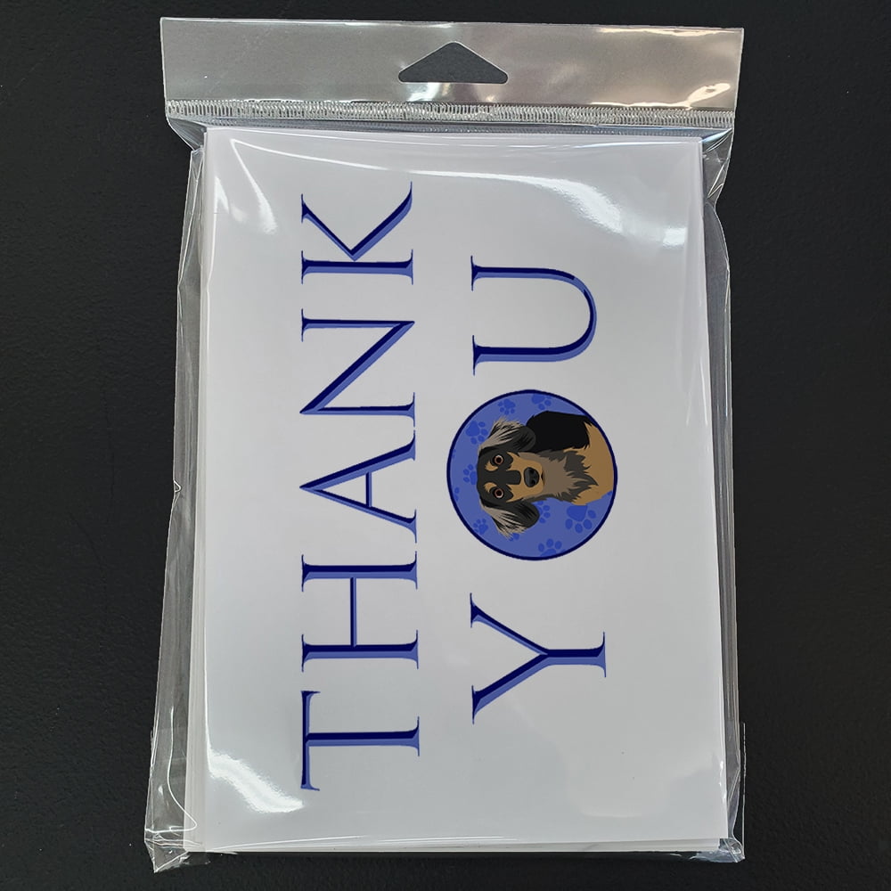 Chihuahua Black and Tan #4 Thank You Greeting Cards and Envelopes Pack of 8 7 in x 5 in