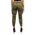 thumbnail image 3 of American Bazi Women's High Waist Cropped Colored Cargo Jogger Pants RJJ3645 - Olive Camo - Large, 3 of 6