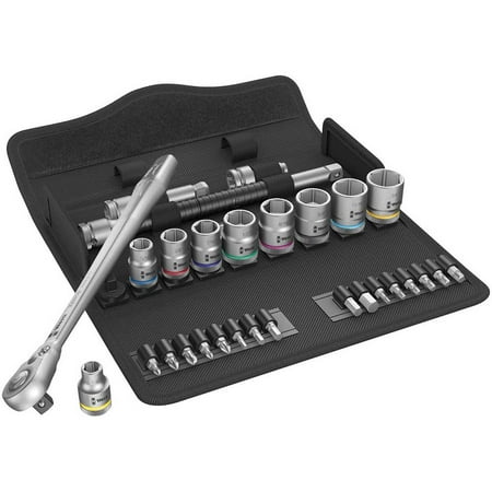 

Wera 004050 Zyklop Metal Ratchet 3/8 Drive with Push-Through Square SAE Set