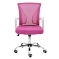 thumbnail image 2 of Modern Home Zuna Mid-Back Office Task Chair - Ergonomic Back Supporting Mesh Back Desk Chair (White/Pink), 2 of 7