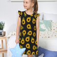 thumbnail image 4 of Fotbe Sunflowers Vestido de Dormir para Niñas de 3 a 10 Años, Mangas Cortas, Estilo Princesa, Pijama Camisón con Mangas Voladas-X-Large, 4 of 6