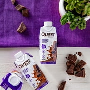Quest Protein Shake, Chocolate, 30g Protein, Gluten Free, 4 Count