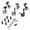 Black Semi closed, variant on Gieenan 6Pcs 3L3R Metal Guitar Tunings Key Machine Head String Tuners Guitar Accessory