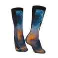 thumbnail image 3 of Goofa Lonely Night Sky Wolf Printed Men's Crew Socks, Soft Durable Breathable Moisture-Wicking with Odor Control Cotton socks, 3 of 9