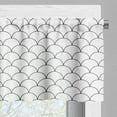 thumbnail image 3 of Ambesonne Geometric Valance Pack of 2, Oriental Waves Sketch, 54"X18", Charcoal Grey White, 3 of 5