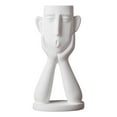 thumbnail image 2 of Escultura humana abstracta, jarrón, maceta, expresión decorativa, maceta suculenta. blanco, 2 of 8