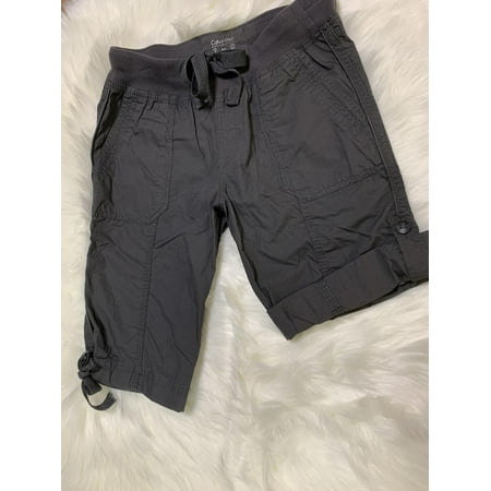 Calvin Klein Performance Women’s Poplin Cargo Shorts, Choose Sz/Color Title: S/Dark Gray