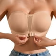 thumbnail image 1 of Timegard Strapless Bras for Women Front Closure Back Smoothing Breathable Mesh Comfy Bras with Support, 1 of 4