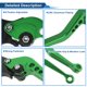 thumbnail image 4 of Palancas de freno y embrague cortas únicas para BMW R NINE T 2014-2016, palanca de freno ajustable en 6 posiciones, aleación de aluminio T6 6061, verde, 1 par, 4 of 7
