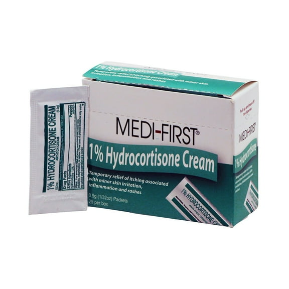 Medique Products 1% Hydrocortisone Cream Itch Relief  1/32 oz. Individual Packet 25 Ct