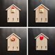 thumbnail image 3 of Forma de casa de madera montado en la pared para llavero con 3 ganchos estante decorativo para colgador de llaves para cocina de entrada oficina hogar Feliz Sencillez, 3 of 5