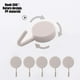 thumbnail image 4 of 5-Pack de ganchos adhesivos para pared, instalación sin taladro, rotación de 360 grados, uso para baño y cocina, blanco, 4 of 6