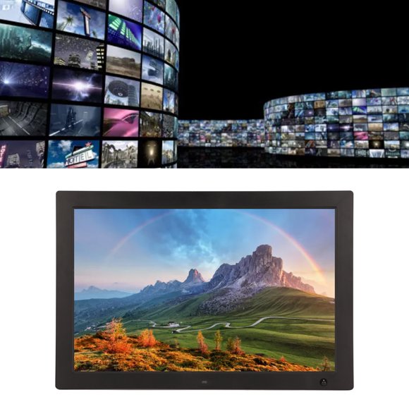 Marco De Fotos Digital De 17 Pulgadas, Pantalla LED HD Resolución 1440x900 Ángulo De Visión Amplio De 180 Grados Con Brillo Ajustable, Control Remoto Sensor Corporal