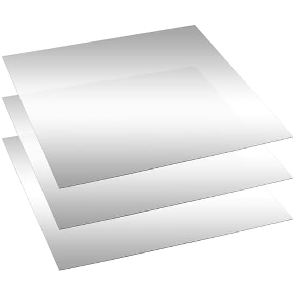 3 Pcs Two Way Mirror Glass, 12x12x0.04 Inch Acrylic Infinity See Through Mirror Sheet for Magic Project, 30% Transparent