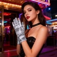 thumbnail image 2 of Sparkly Stage Performance Elegant Long Sleeve Evening Wear Shiny Glitter Hand Gloves For Girls, 2 of 4