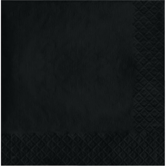 500/Case Bulk Black Velvet Luncheon Napkins 3 ply