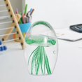 thumbnail image 6 of Jellyfish Figurine Desktop Decoration Centerpiece Hand Blown Desk green, 6 of 8